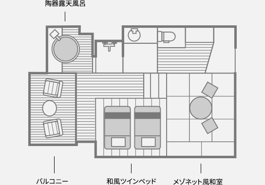 眺望メゾネット和モダン 間取り図